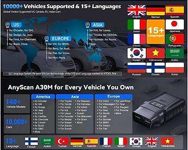 Auto dijagnostika: XTOOL Anyscan A30M V2.0 Najnoviji OBD2 Bluetooth CANFD FCA Oil Reset — 14