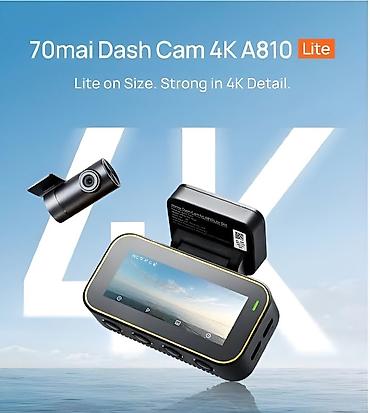 Видеорегистраторы: Автомобильный видеорегистратор 70mai Dash Cam A810 Lite 4K Ключевые — 2