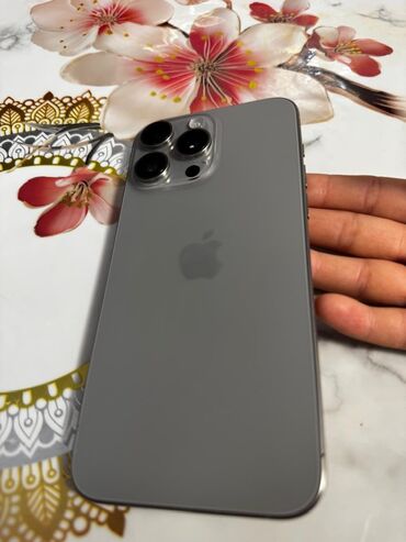 фейк айфон: IPhone 15 Pro Max, Б/у, 256 ГБ, Natural Titanium, Коробка, 98 %