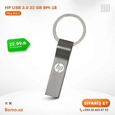 fleş: Flash kart HP, 32 GB, USB, Yeni