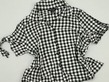 bluzki czarne z krótkim rękawem: Koszula Damska, New Look, L, stan - Bardzo dobry