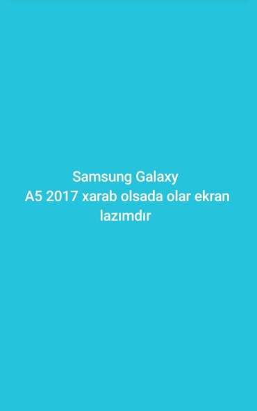samsung galaxy a40 ekran: Samsung Galaxy A5 2017, 64 GB, rəng - Yaşıl, Barmaq izi