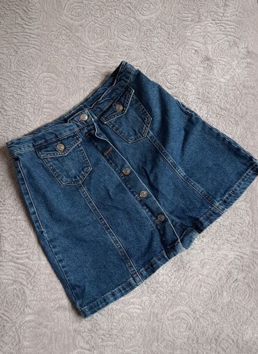 džins suknje: M (EU 38), Mini, bоја - Svetloplava
