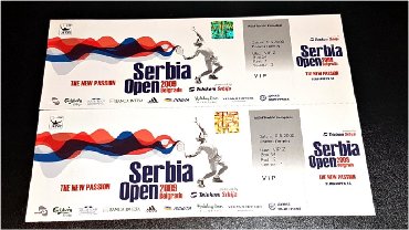 deciji prsluci za plivanje: Dve vezane ulaznice VIP karte za teniski meč Srbija Open 2009