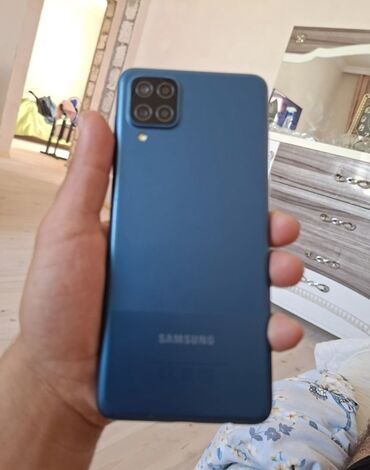 Poco: Samsung Galaxy A12, 32 ГБ, цвет - Синий, Отпечаток пальца