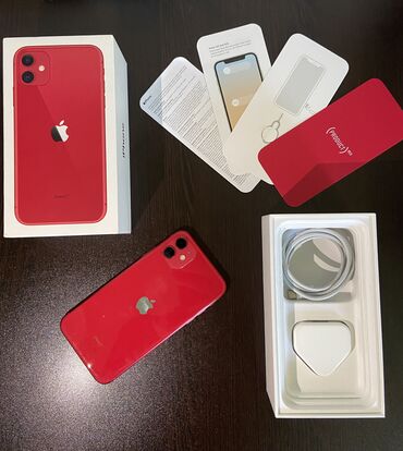 iphone 11 red: IPhone 11, 64 GB, Qırmızı, Face ID