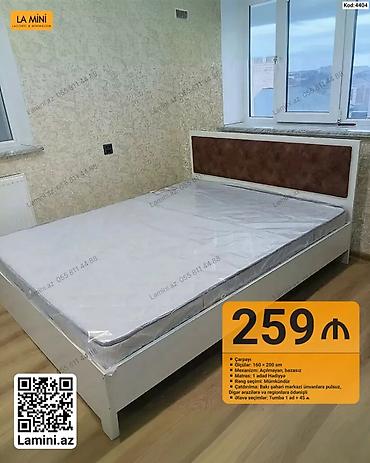 Ev üçün mebel: Çarpayı – Kod: 4404 - Ölçülər: 160 x 200 sm - Mexanizm: Açılmayan — 1