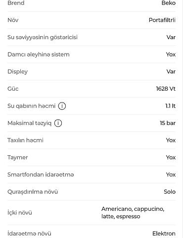 süd aparat: Beko espresso/kofe aparatı – kompakt yarı-avtomatik model, ev və ofis — 6