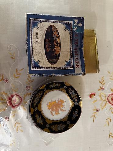 kar tanesi: Nəlbəkilər, 6 ədədli dəst, rəng - Göy, Farfor — 3
