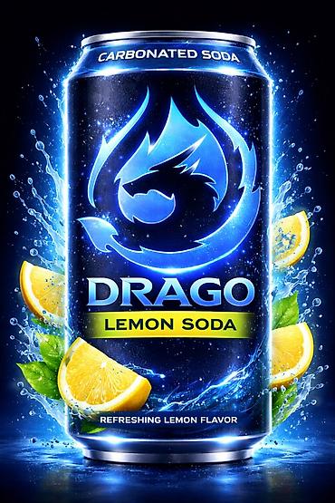 утечка воды: Газированный напиток DRAGO Lemon Soda - Тип: carbonated soda — 1
