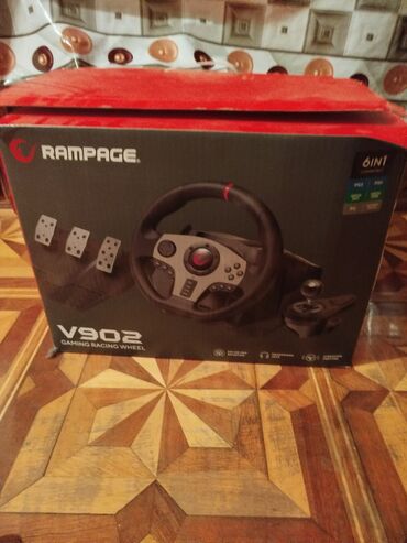 ps3 pult qiymeti: Rampage 902 gaming racing wheel yenidir istidade edilmeyib Hədiyə