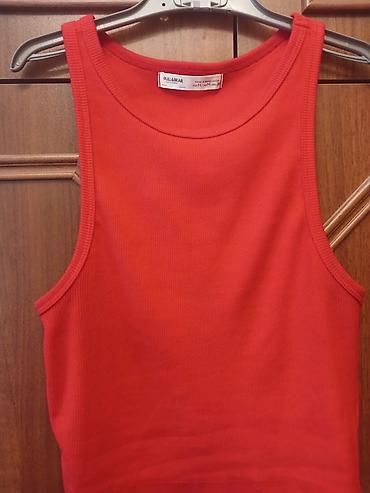 pull and bear: Brend: Pull&Bear Model: Ribli qolsuz top - Rəng: Parlaq qırmızı - — 1