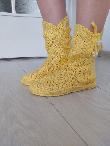 Домашние тапочки: Домашние тапочки, 37.5, Новый, цвет - Желтый, Самовывоз — 5