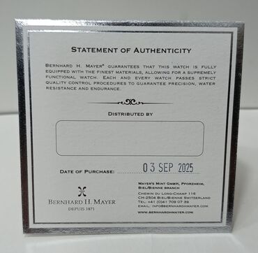 Qol saatları: Bernhard H. Mayer “WaveBreaker” Automatic dalğıc saatı – tam dəst - — 7