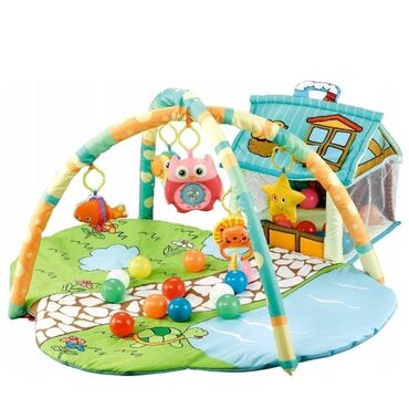 детский коврик игровой: Игровой коврик с сухим бассейном, двумя дугами, заинтересует вашего