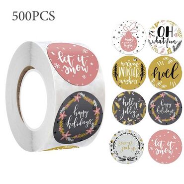 Канцтовары: Наклейки на рулоне — 500 шт Самоклеящиеся декоративные наклейки в at lalafo.kg — 9 Канцтовары: Наклейки на рулоне — 500 шт Самоклеящиеся декоративные наклейки в — 9