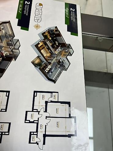 artwin: 2 комнаты, 68 м², Ошский мкр., Элитка, 14 этаж, ПСО (под самоотделку) — 1