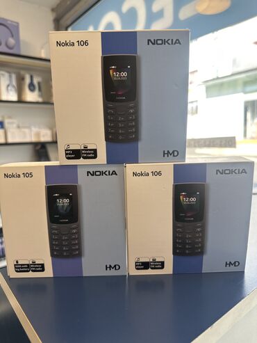 telefon saat: Nokia 106, 2 GB, rəng - Boz, Zəmanət, Düyməli, İki sim kartlı