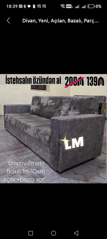 Divanlar: Divan, Yeni, Açılan, Bazalı, Parça, Rayonlara çatdırılma — 20