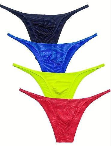 Носки и белье: Мужские стринги с анатомическим мешочком - Модель: узкие — 4