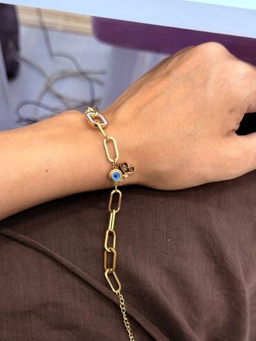 Bijuteriya dəstləri: Qızılı rəngli aksesuarlar seti – paslanmayan poladdan (316L) — 7