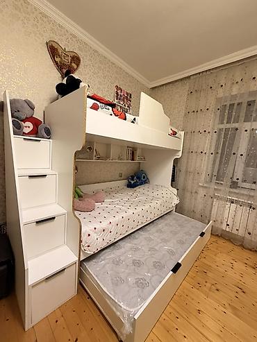 laminat pilleken: Uşaq otağı üçün çoxfunksiyalı iki mərtəbəli çarpayı sistemi - Rəng — 2
