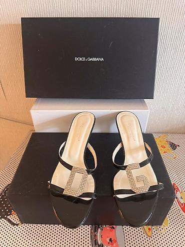 Basanoşka və səndəllər: Dolce & Gabbana, Ölçü: 36, rəng - Qara, İşlənmiş — 2