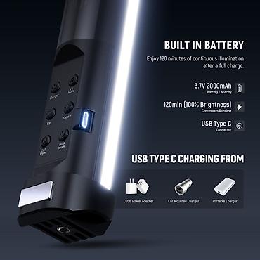 Foto və videokameralar: Neewer Basics SL30 RGB Light Wand – portativ videoyaşma LED işıq — 4
