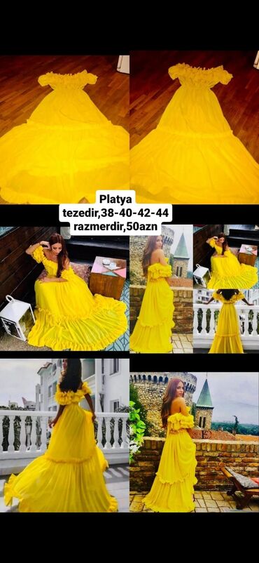 ucuz qadin geyimleri instagram: Повседневное платье, Макси, Blumarine, 2XL (EU 44)