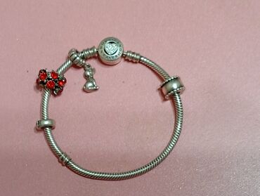 пандора набор сердечки: Браслет-основа в стиле Pandora с шармами - Материал:чисто серебро -
