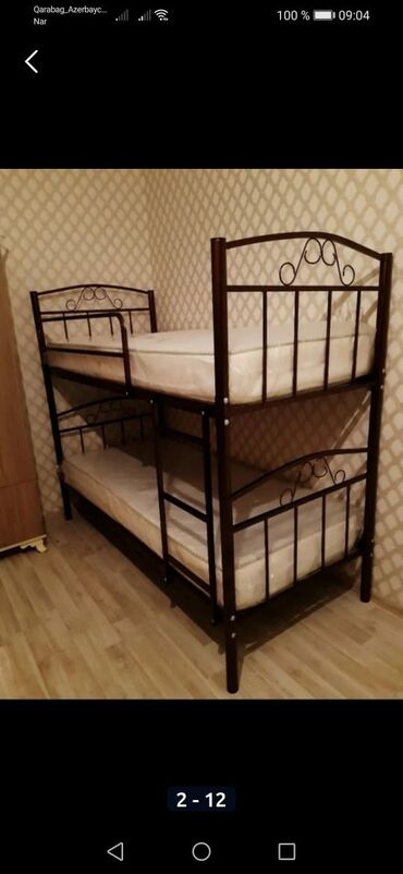 İkimərtəbəli uşaq çarpayıları: Oğlan və qız üçün, Yeni, Çarpayı, Matrassız, Siyirməsiz — 14