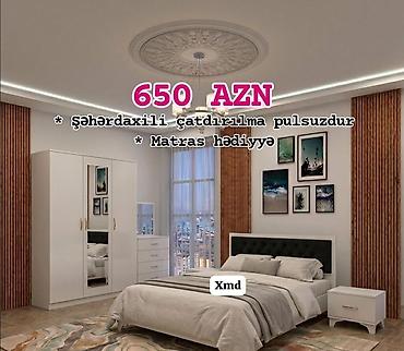 tek yataqlar: Yataq otağı mebel dəsti Dəst tərkibi: - Çarpayı (yumşaq başlıqla) - 3 — 1