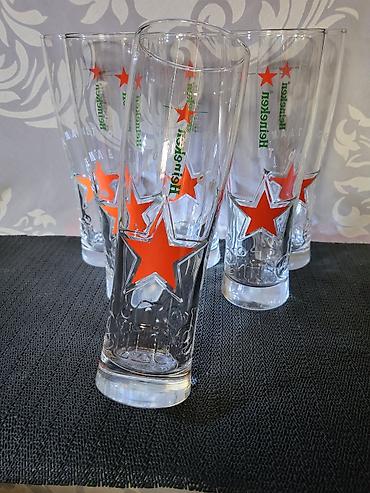 Čaše: Case nove za pivo Heineken 0,350 L . Nove case komada 6 u ceni — 2