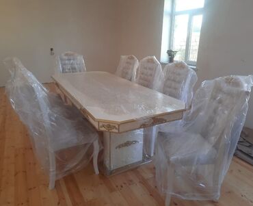 barni stul: Для гостиной, Новый, Нераскладной, Овальный стол, 6 стульев
