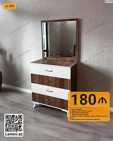 Комоды: Kod: 1341 Termo güzgülü konsol/komod - Ölçü: D 40 × H 180 × E 80 sm — 1
