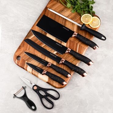 набор посуды на 12 персон в бишкеке: 🔥🔥🔥Набор ножей премиум качества,нержавеющая сталь,острые ножи,в