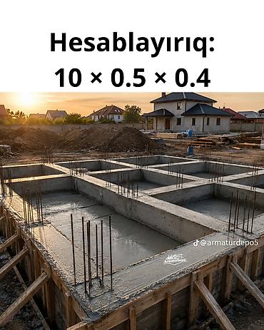 massaj xidmeti: Monolit beton tökmə və armatur-kalıp xidməti - Bünövrə, kəmər, kolon — 9