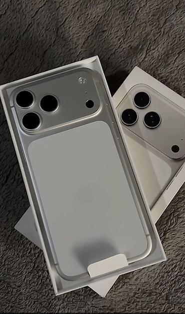 Уюлдук телефондор жана аксессуарлар: IPhone 17 Pro, Жаңы, 256 ГБ, Күмүш, Коргоочу айнек, Каптама, Кабель, 100 % — 1