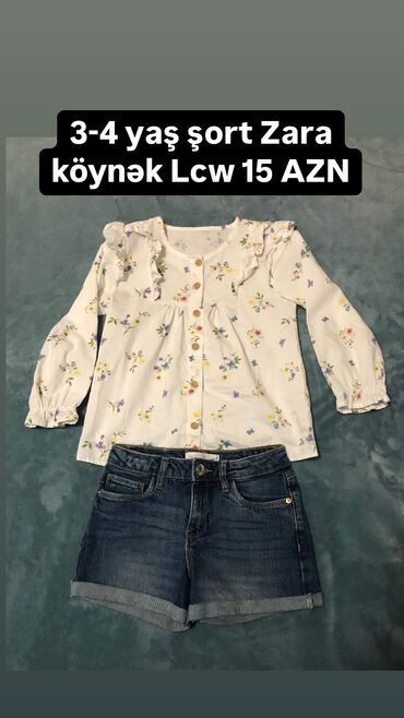 usaq kurtkalari ve qiymetleri: Köynək, Qız, 3 - 4 yaş, Zara Kids