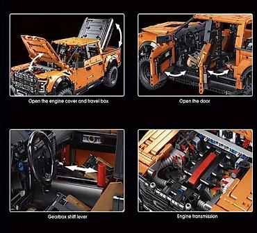 lego spiderman vs: Konstruksiya dəsti – narıncı rəngli 4x4 pikap modeli - Realistik — 4