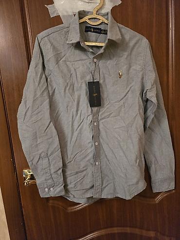 светлые джинсы мужские: Мужская рубашка, M, Polo Ralph Lauren, Новый, цвет - Серый — 2