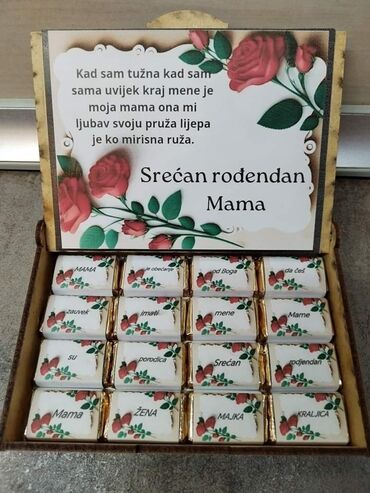 Konditorski proizvodi, slatkiši: ♥️ Čokoladice u drvenoj kutiji ♥️ Originalni poklon koji će oduševiti na lalafo.rs — 2 Konditorski proizvodi, slatkiši: ♥️ Čokoladice u drvenoj kutiji ♥️ Originalni poklon koji će oduševiti — 2