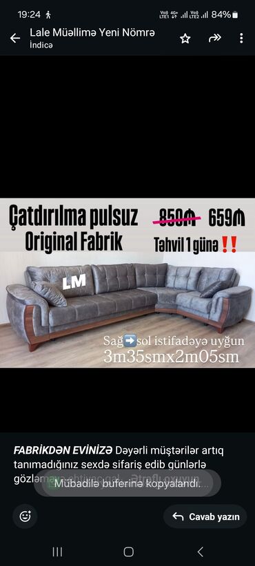 Sifarişlə divanlar: Künc divan, Qonaq otağı üçün, Bazalı, Açılmayan, Kitab