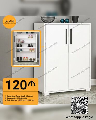 metbex refi: Yeni, Açılan, 2 qapılı Düz dolab, Ayaqqabı dolabı, Azərbaycan