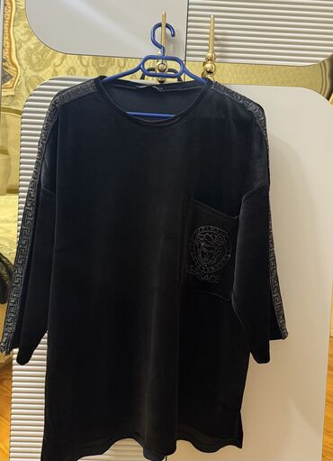 женские трикотажные спортивные костюмы: İkili Versace ev dəsti