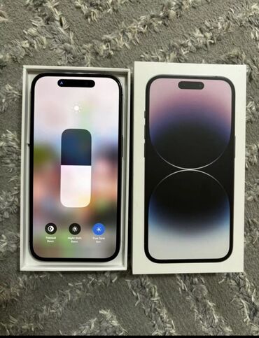 телефоы: IPhone 14 Pro, Колдонулган, 128 ГБ, Заряддоочу түзүлүш, Коргоочу айнек, Каптама, 95 %