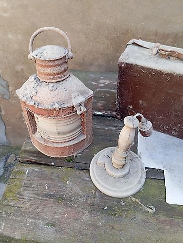 antika şamdanlar: Antik kolleksiya – metal fənərlər, siqnal qurğusu, - 2 ədəd iri — 4