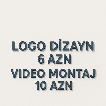 Başqa xidmətlər: Loqo dizaynı və video montaj xidmətləri təklif olunur. Loqo dizaynı 6