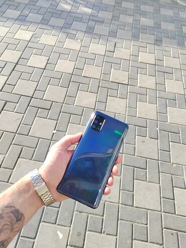 samsung a80 qiymeti azerbaycanda: Samsung Galaxy A71, 128 GB, rəng - Qara, Düyməli, Barmaq izi