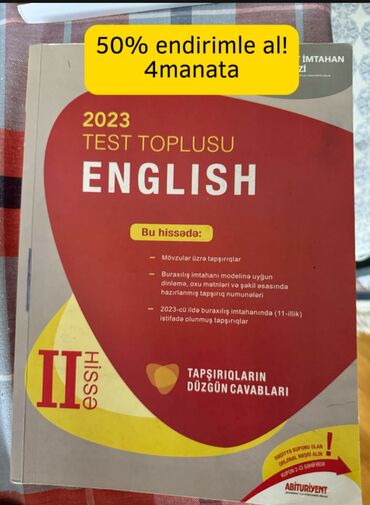 ingilis pulu: English 2023neşr 2ci hissə 50% endirimle